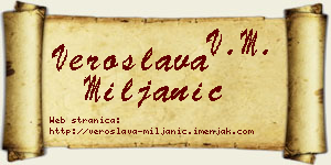 Veroslava Miljanić vizit kartica